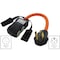 Ac Works Power Strip Cord, STW, 5-15/20R, 14-50P, 1.5 ft., Orange S1450CBF520 - alternate 7